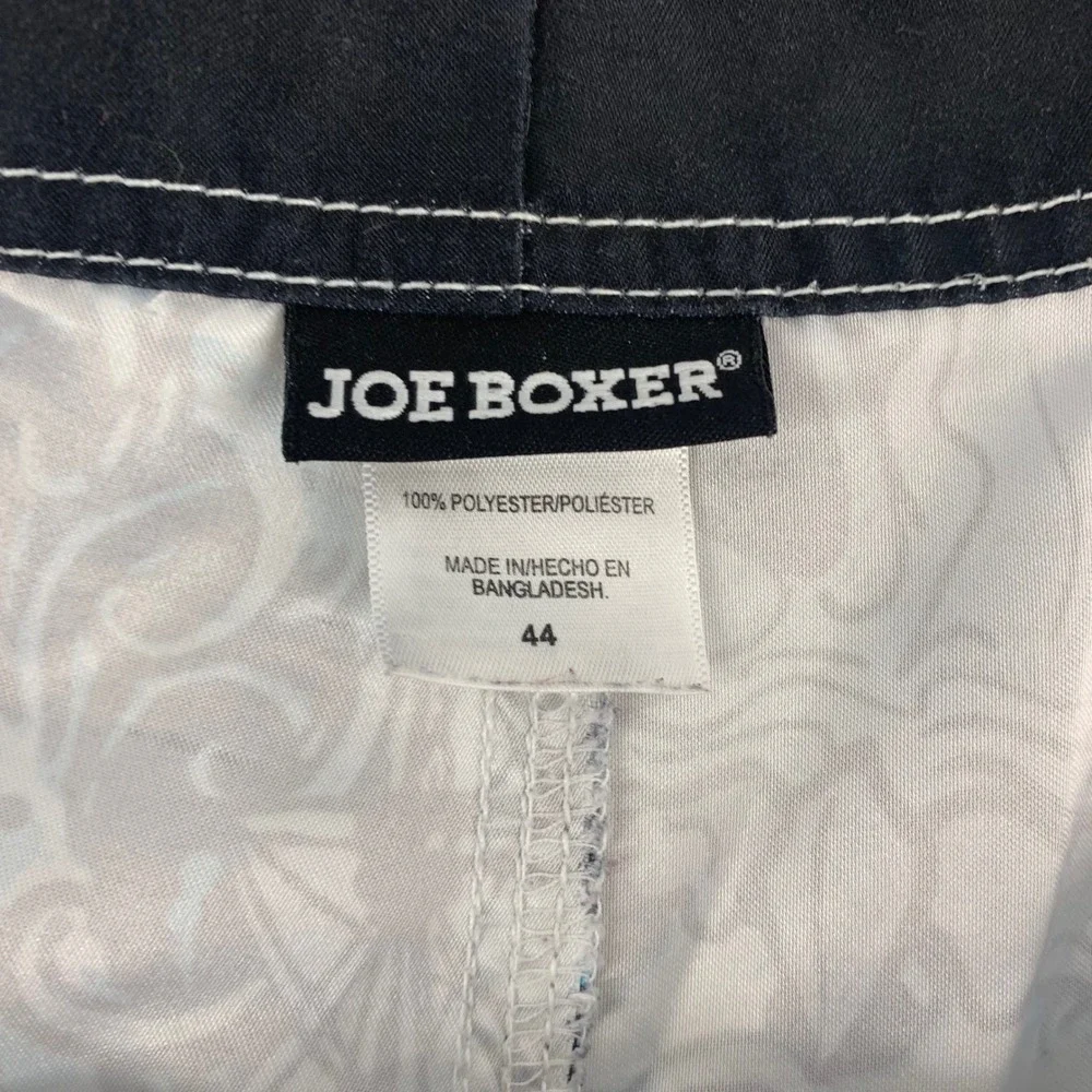 Joe Boxer Mens Skull Anchor Wave Print Board Shorts Black Blue Size 44